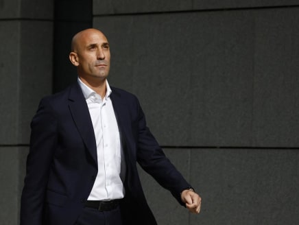 Former president of the Royal Spanish Football Federation Luis Rubiales arrives at the high court in Madrid, Spain on Sept 15, 2023.