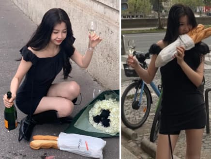 Chinese actress Esther Yu slammed for putting baguettes on the ground; her crew says she ate them after photoshoot